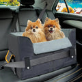 Elevated Pet Travel Car Seat Booster Bed - Dog Cat - (Plush) - (3 Color Options) - (S-XL) - (While Supplies Last)