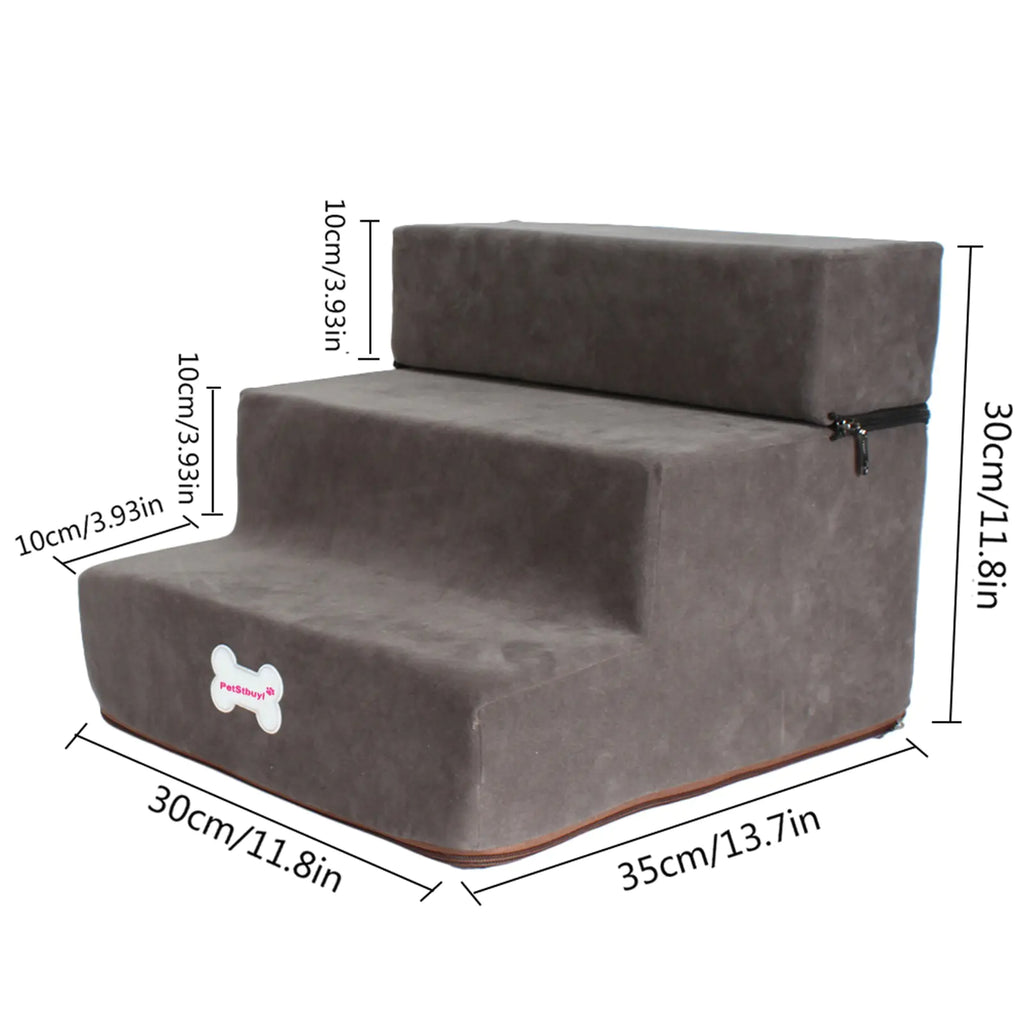 Bed Stairs - Dog - (Foldable) - (Anti-Slip) - (3-Level) - (5 Color Options) -