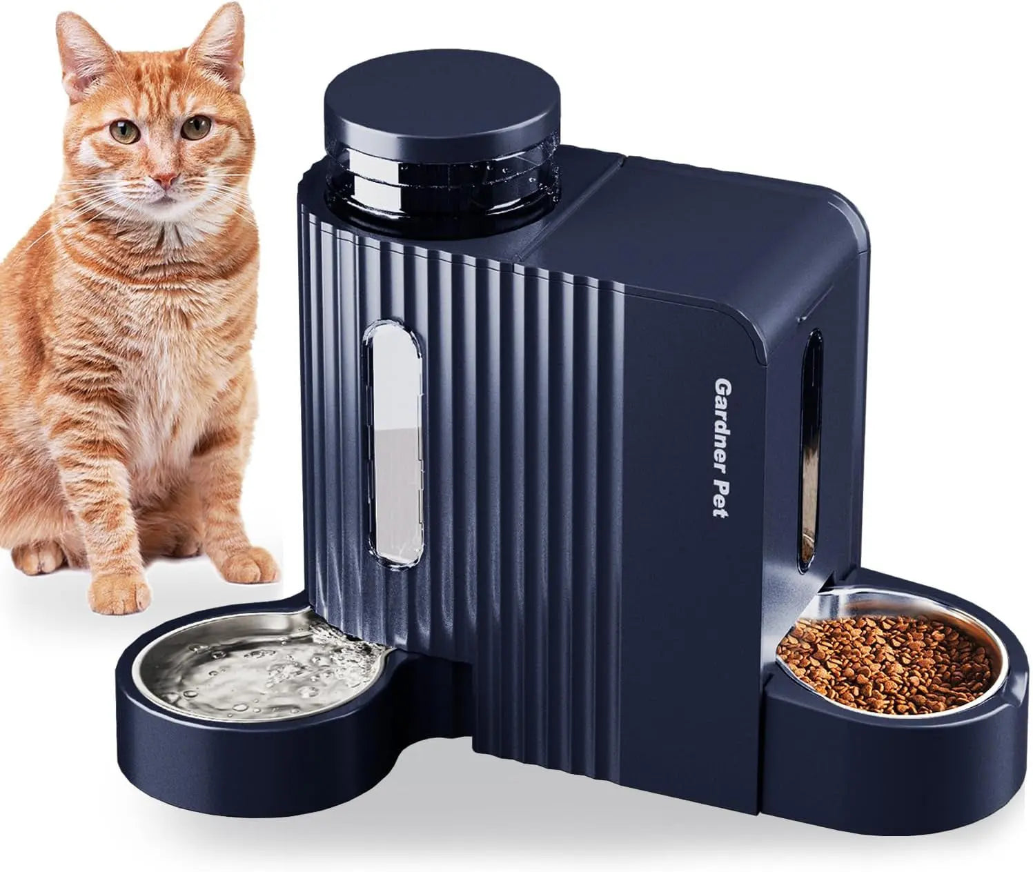 Gravity Dog Cat Feeder of Food & Water with Bowls