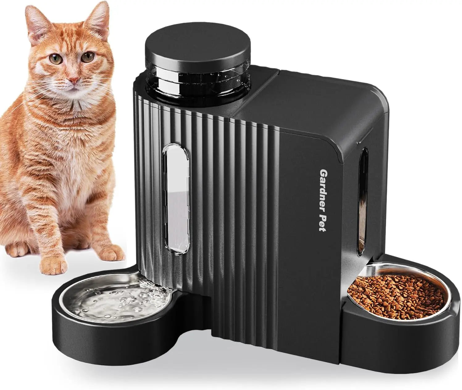 Gravity Dog Cat Feeder of Food & Water with Bowls