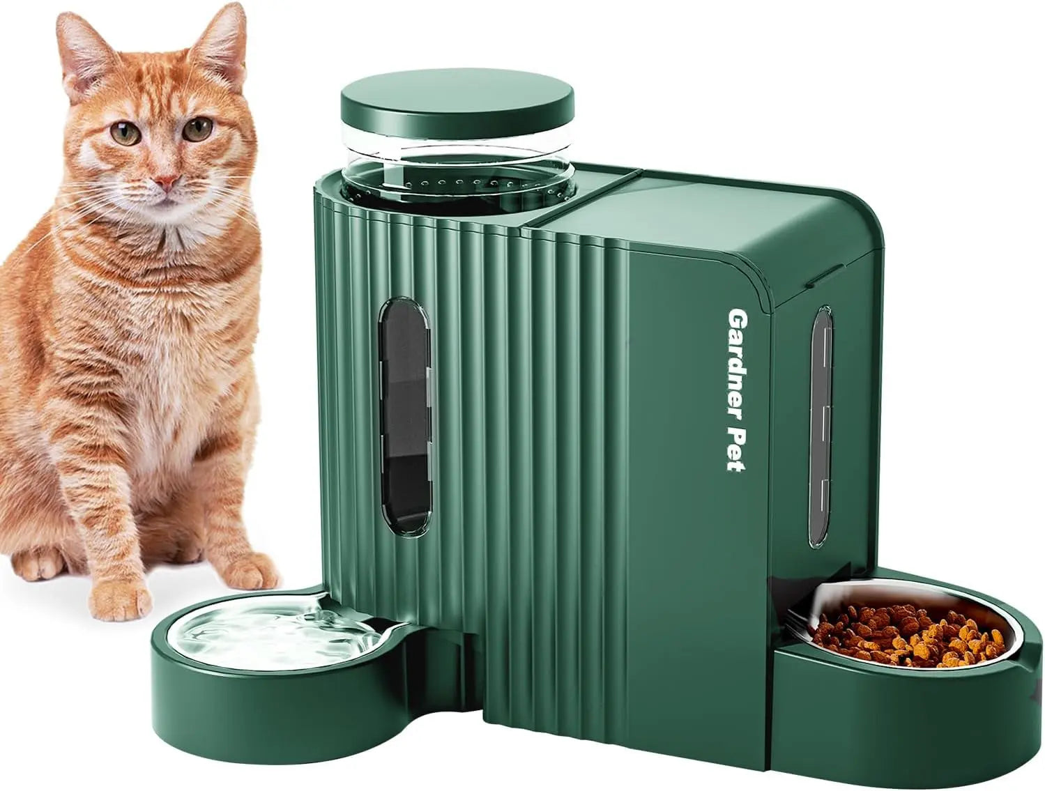 Gravity Dog Cat Feeder of Food & Water with Bowls