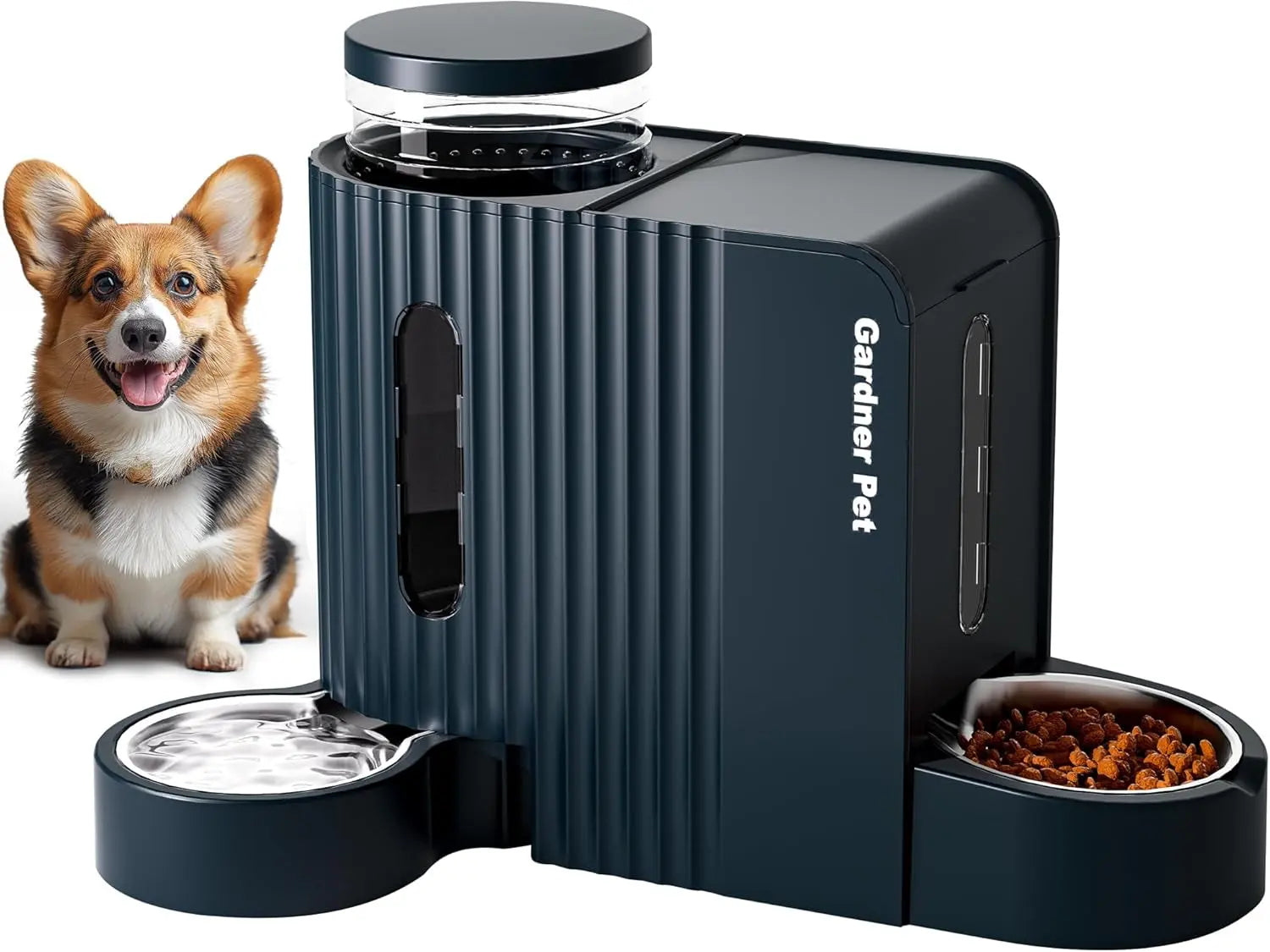 Gravity Dog Cat Feeder of Food & Water with Bowls