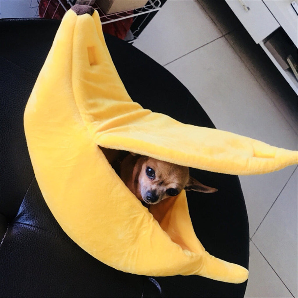 Cozy Banana Bed - Dog Cat - (S-XL) - (6 Color Options)