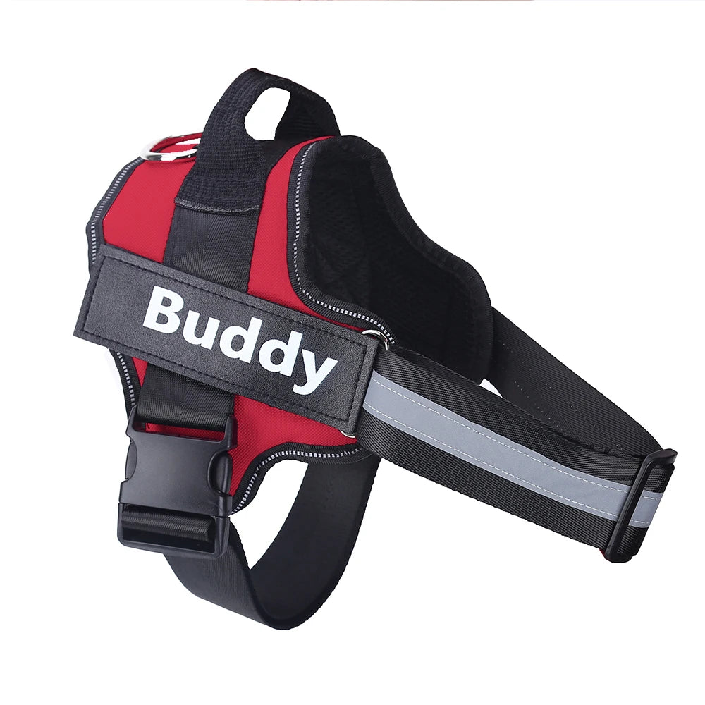 Personalized NO PULL Reflective Breathable Training Harness - (11 Color Options) -  (Sm-XL) - Dog