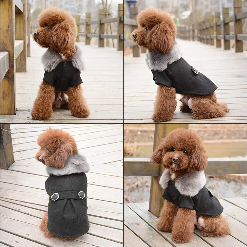 Cozy Winter Coat - Dog - (S-XXL) - (Grey, Black) - (While Supplies Last)