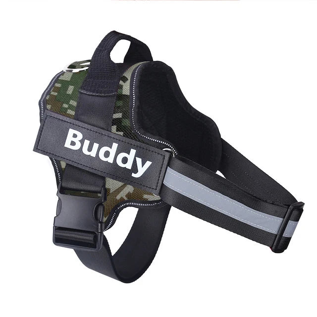 Personalized NO PULL Reflective Breathable Training Harness - (11 Color Options) -  (Sm-XL) - Dog