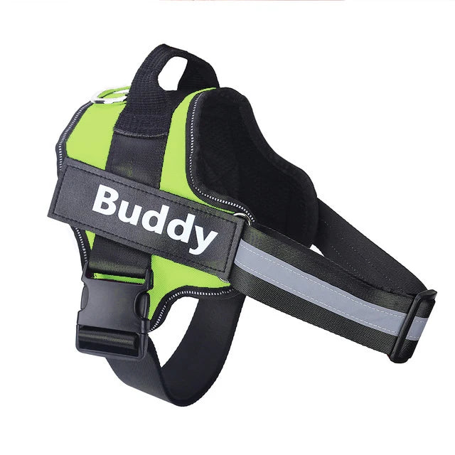 Personalized NO PULL Reflective Breathable Training Harness - (11 Color Options) -  (Sm-XL) - Dog