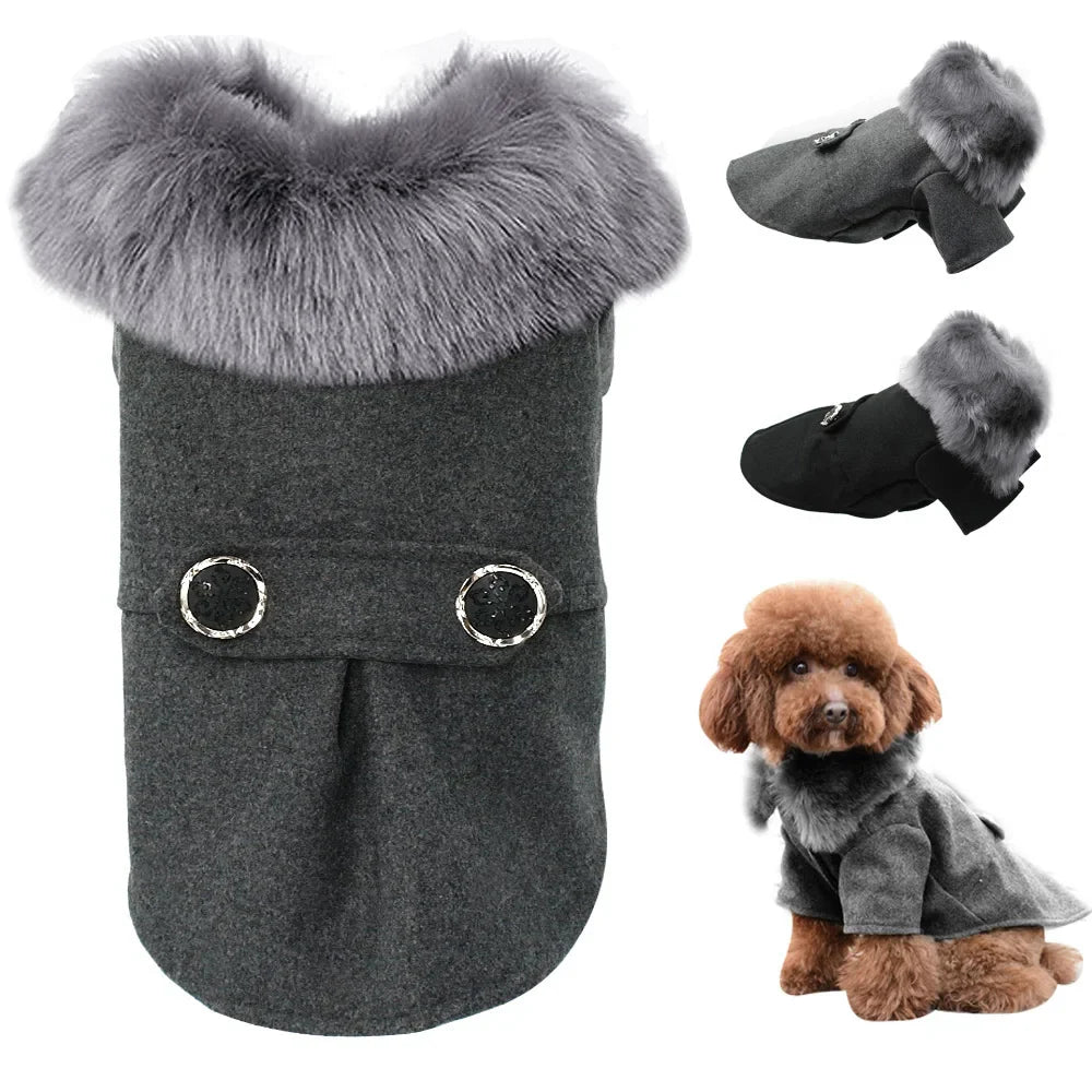 Cozy Winter Coat - Dog - (S-XXL) - (Grey, Black) - (While Supplies Last)