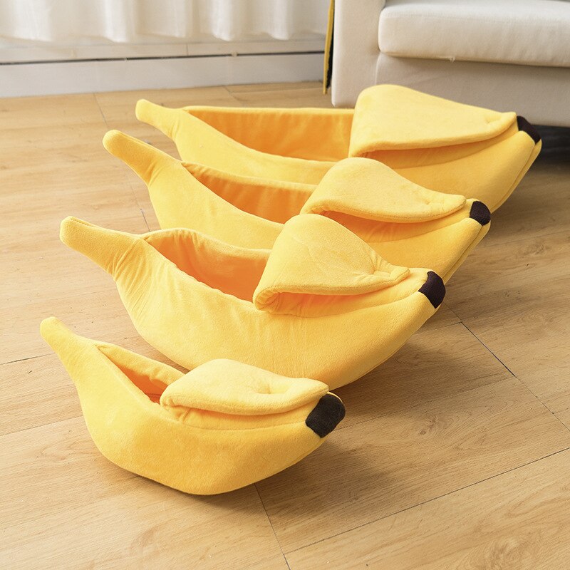 Cozy Banana Bed - Dog Cat - (S-XL) - (6 Color Options)