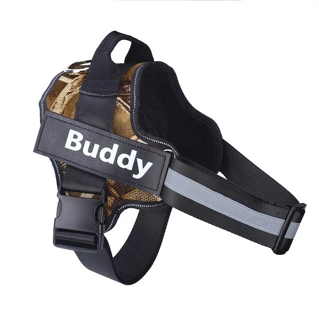 Personalized NO PULL Reflective Breathable Training Harness - (11 Color Options) -  (Sm-XL) - Dog