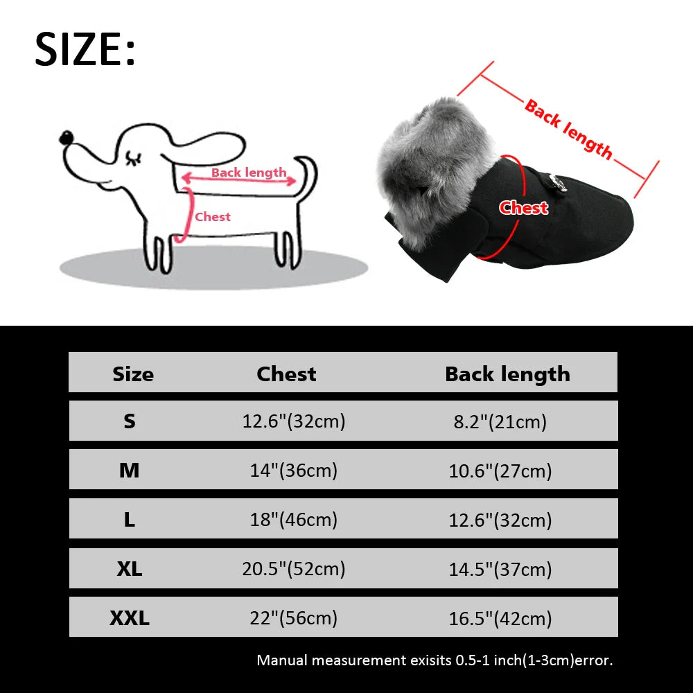 Cozy Winter Coat - Dog - (S-XXL) - (Grey, Black) - (While Supplies Last)
