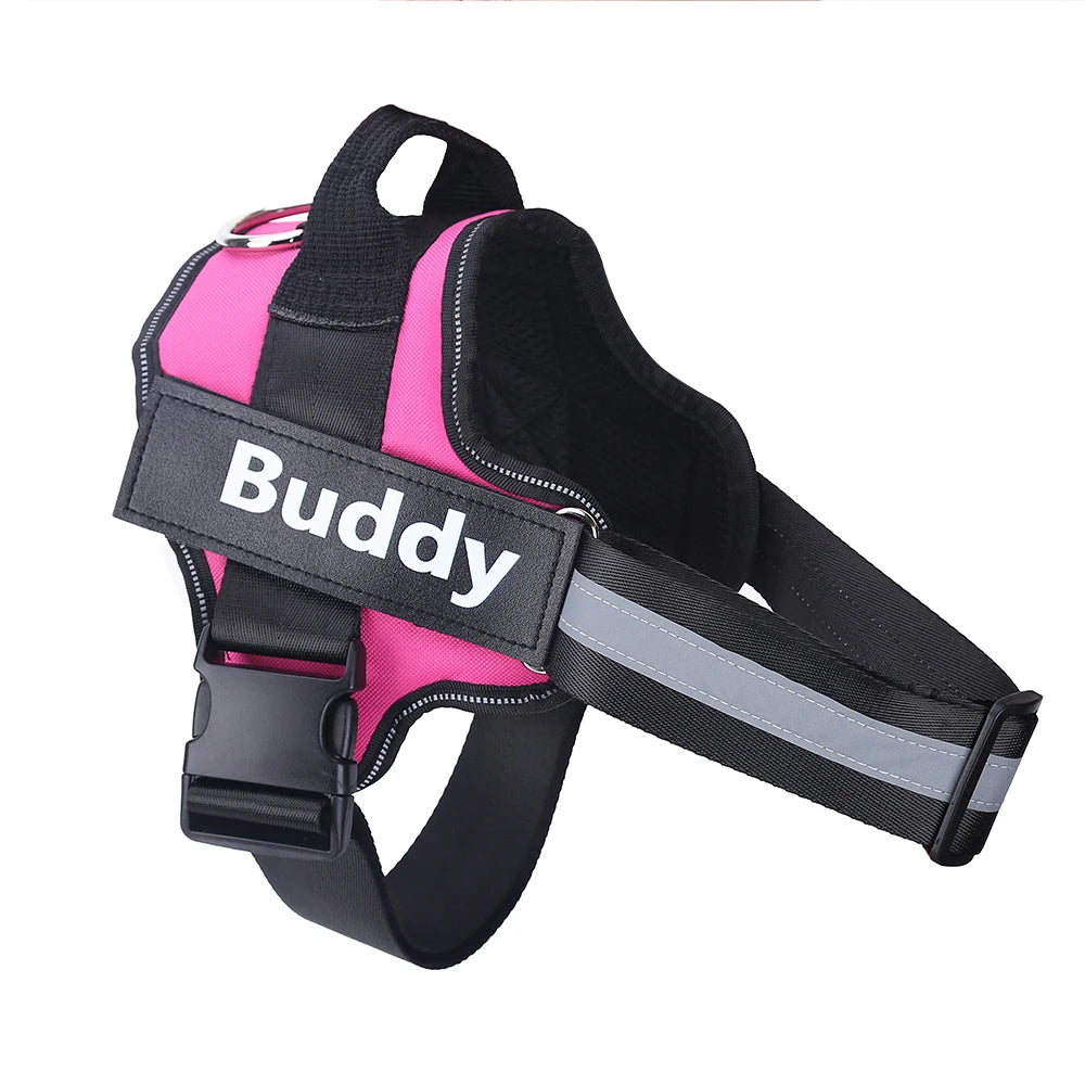 Personalized NO PULL Reflective Breathable Training Harness - (11 Color Options) -  (Sm-XL) - Dog