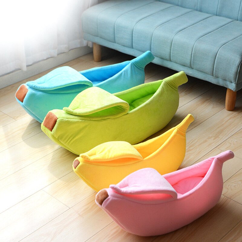 Cozy Banana Bed - Dog Cat - (S-XL) - (6 Color Options)