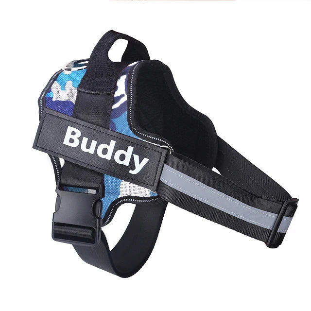 Personalized NO PULL Reflective Breathable Training Harness - (11 Color Options) -  (Sm-XL) - Dog
