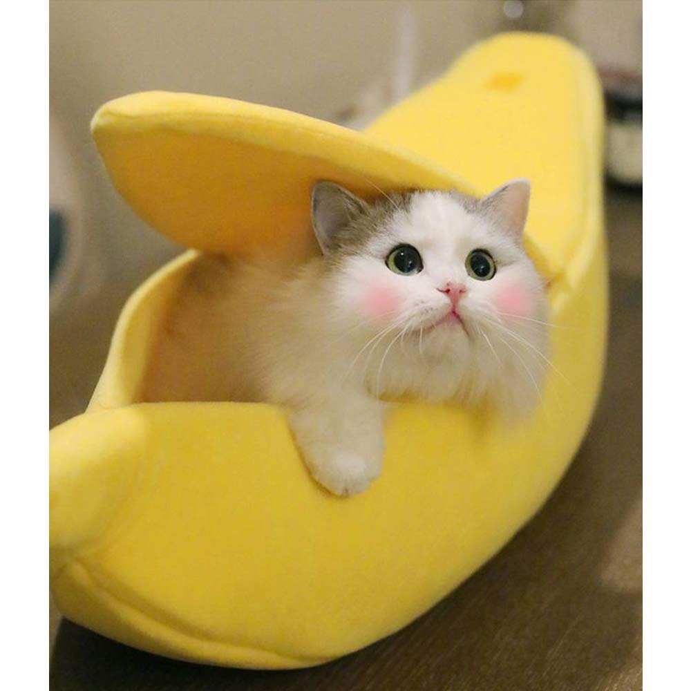 Cozy Banana Bed - Dog Cat - (S-XL) - (6 Color Options)