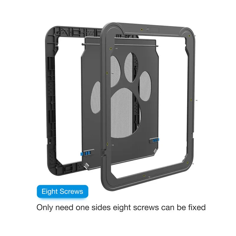 Adjustable & Safe 4-Way Lockable Door Flap - Dog Cat