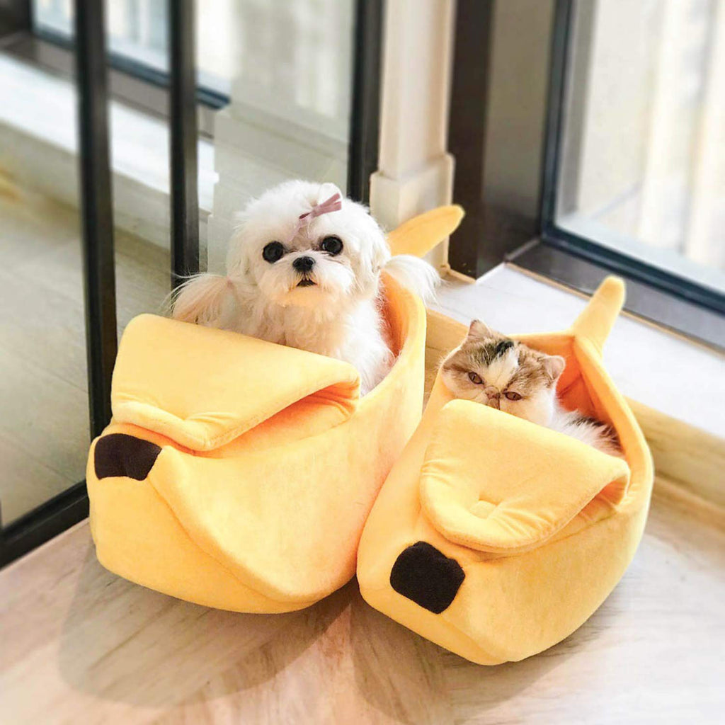 Cozy Banana Bed - Dog Cat - (S-XL) - (6 Color Options)
