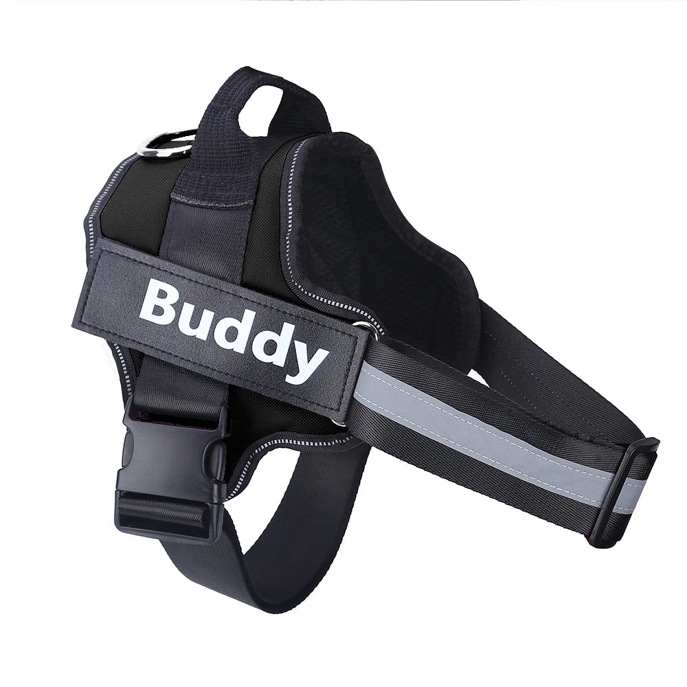 Personalized NO PULL Reflective Breathable Training Harness - (11 Color Options) -  (Sm-XL) - Dog