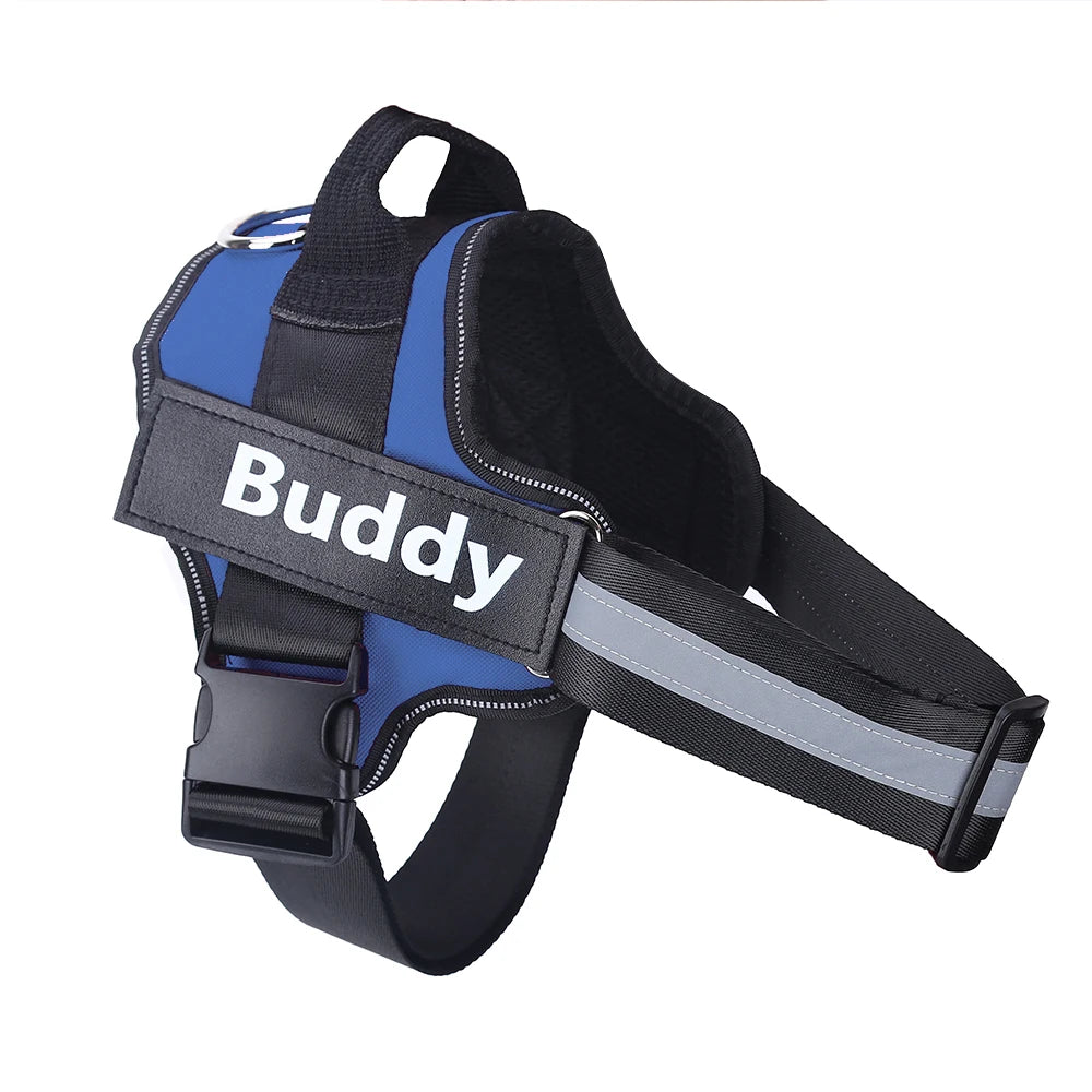Personalized NO PULL Reflective Breathable Training Harness - (11 Color Options) -  (Sm-XL) - Dog