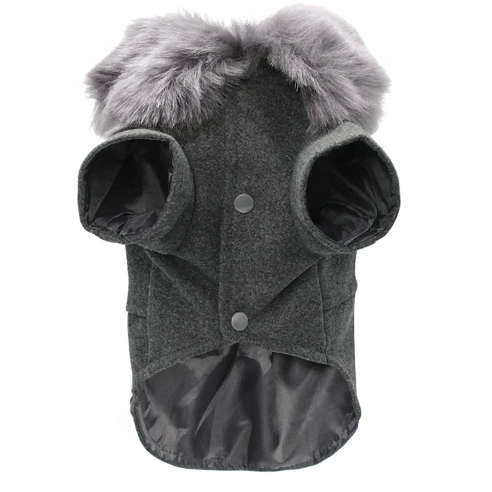 Cozy Winter Coat - Dog - (S-XXL) - (Grey, Black) - (While Supplies Last)