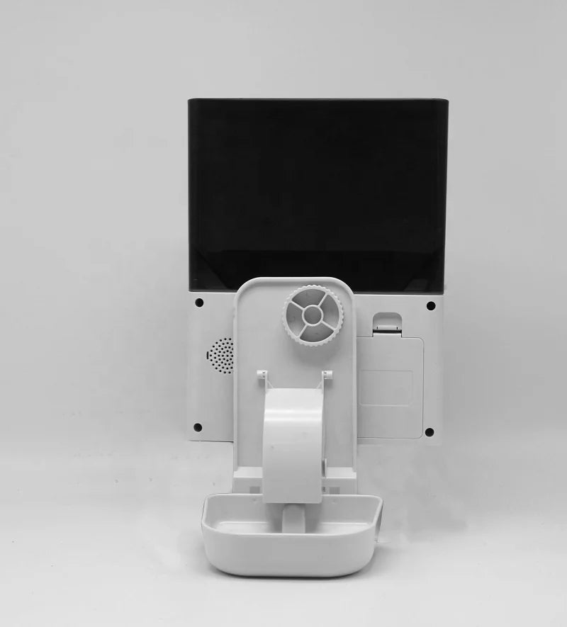 Hanging Pet Cage Food Feeder - Dog - (2.5L Capacity) - (Automatic Timed) - (S Dog) - (White/Black)