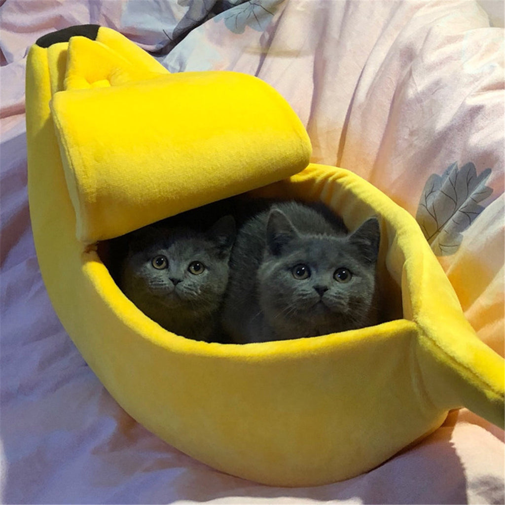 Cozy Banana Bed - Dog Cat - (S-XL) - (6 Color Options)