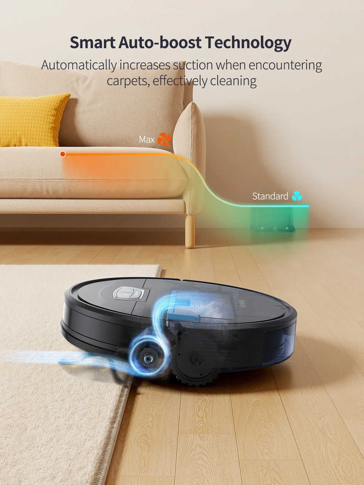 3-in-1 Pro Robot Vacuum, Sweeper, and Mopper -  Remove Pet Hair, Dust, and Debris with Ease  - (Black) - (Honiture G20)