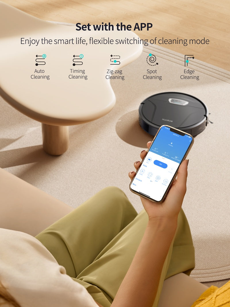3-in-1 Pro Robot Vacuum, Sweeper, and Mopper -  Remove Pet Hair, Dust, and Debris with Ease  - (Black) - (Honiture G20)