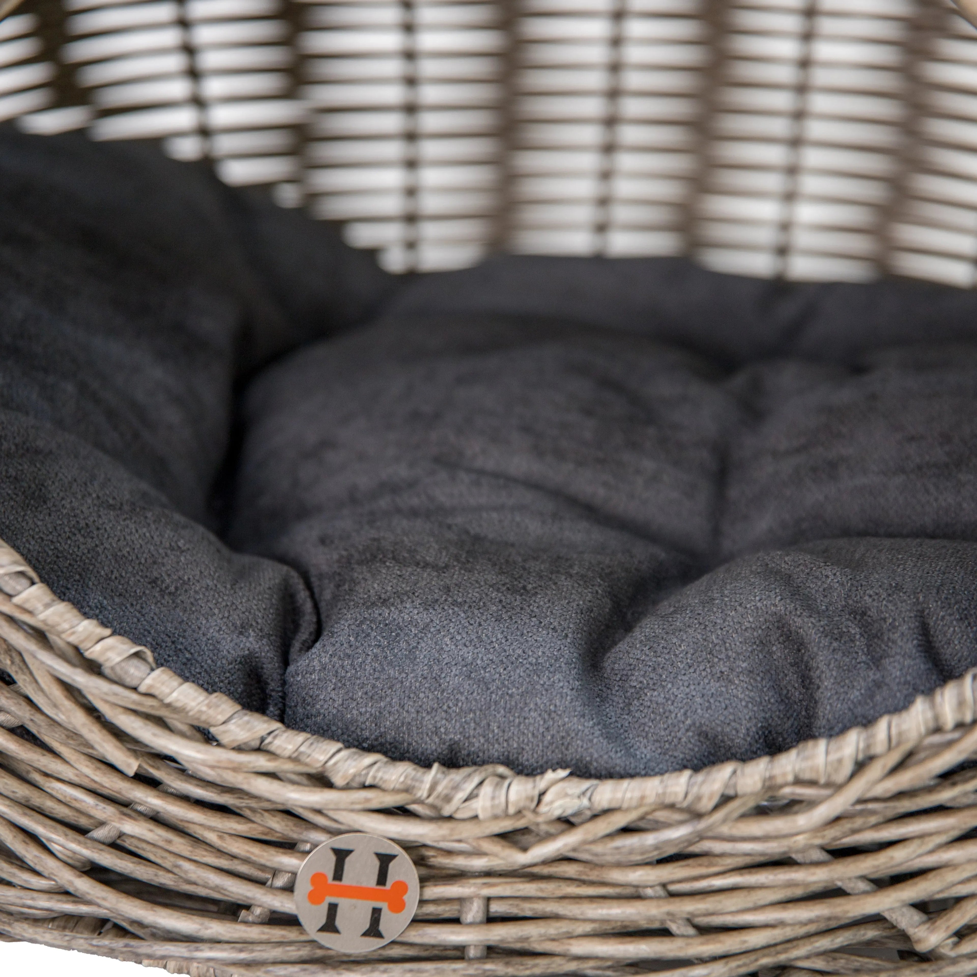 Huntley Wicker Bed - Cat  - ( Brown, Grey) -  (Cat-Shaped) - (While Supplies Last)