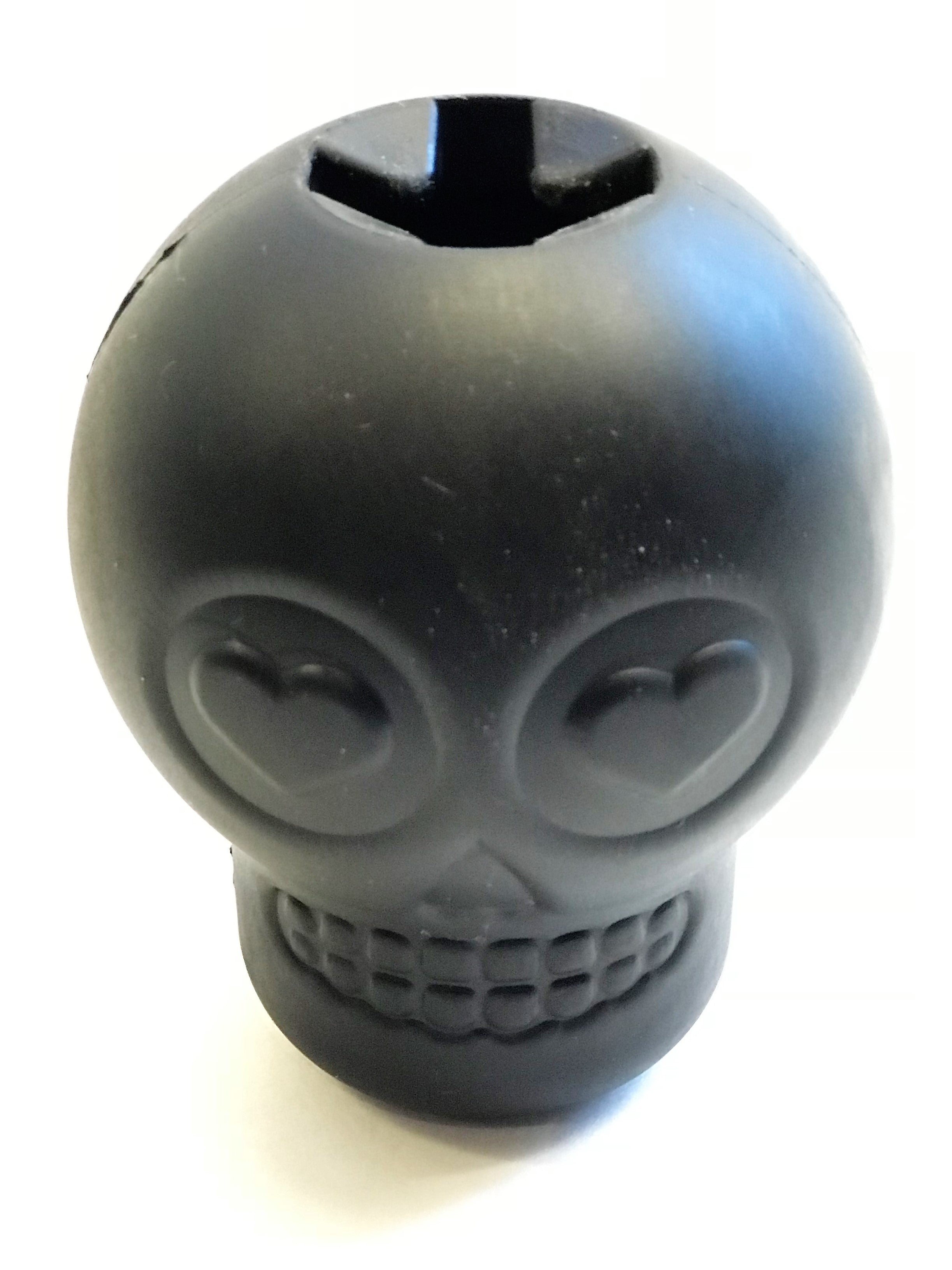 Magnum Sugar Skull Chew Toy & Treat Dispenser - Dog -  (30-65 lbs)| - (Black ) - (Rubber) - (SodaPup)