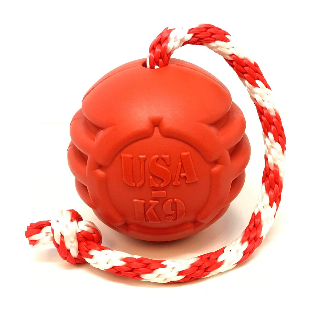USA-K9 Stars and Stripes Rubber Toy - Dog  - (Red) -  (Rubber) - (Heavy Chewers) - (While Supplies Last)