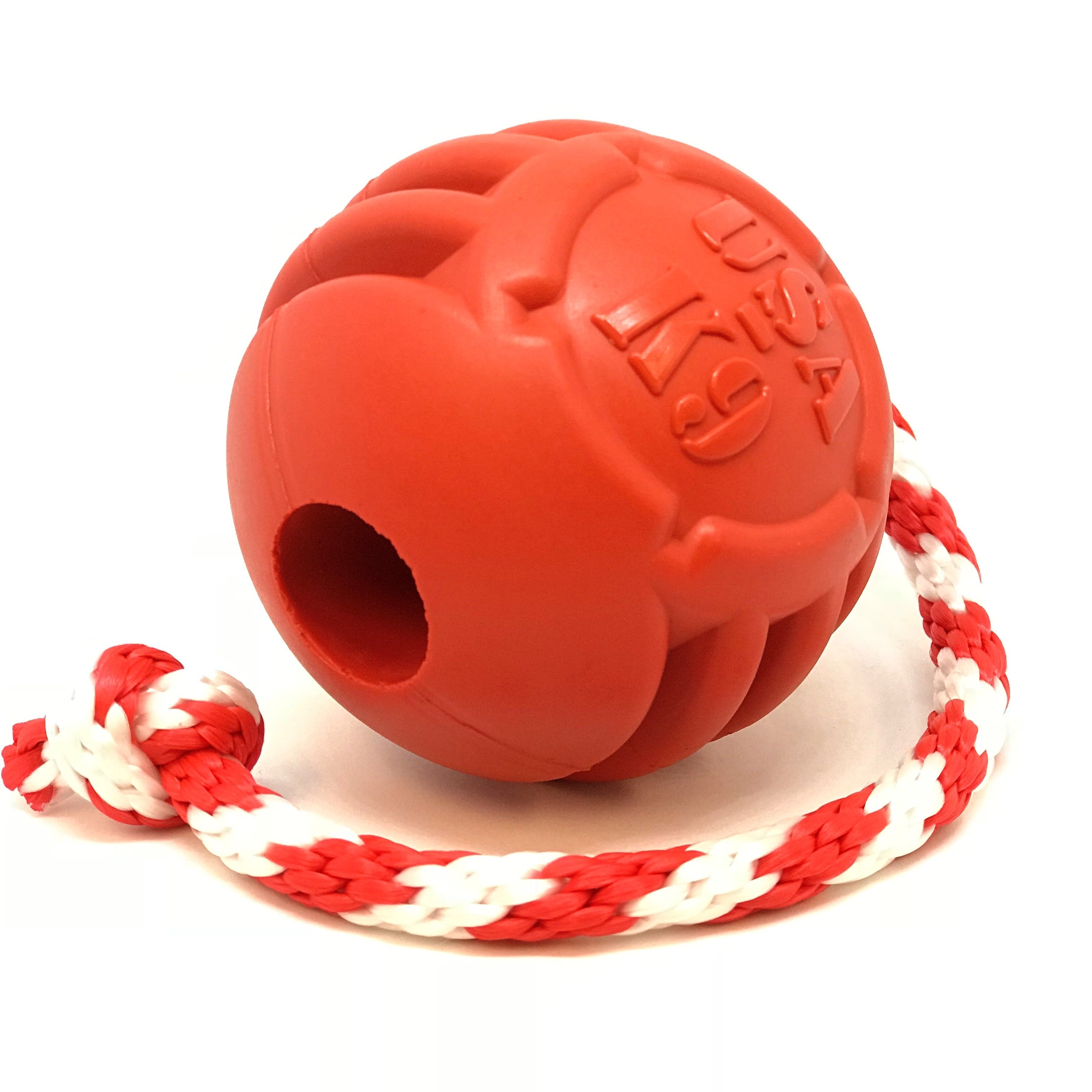 USA-K9 Stars and Stripes Rubber Toy - Dog  - (Red) -  (Rubber) - (Heavy Chewers) - (While Supplies Last)