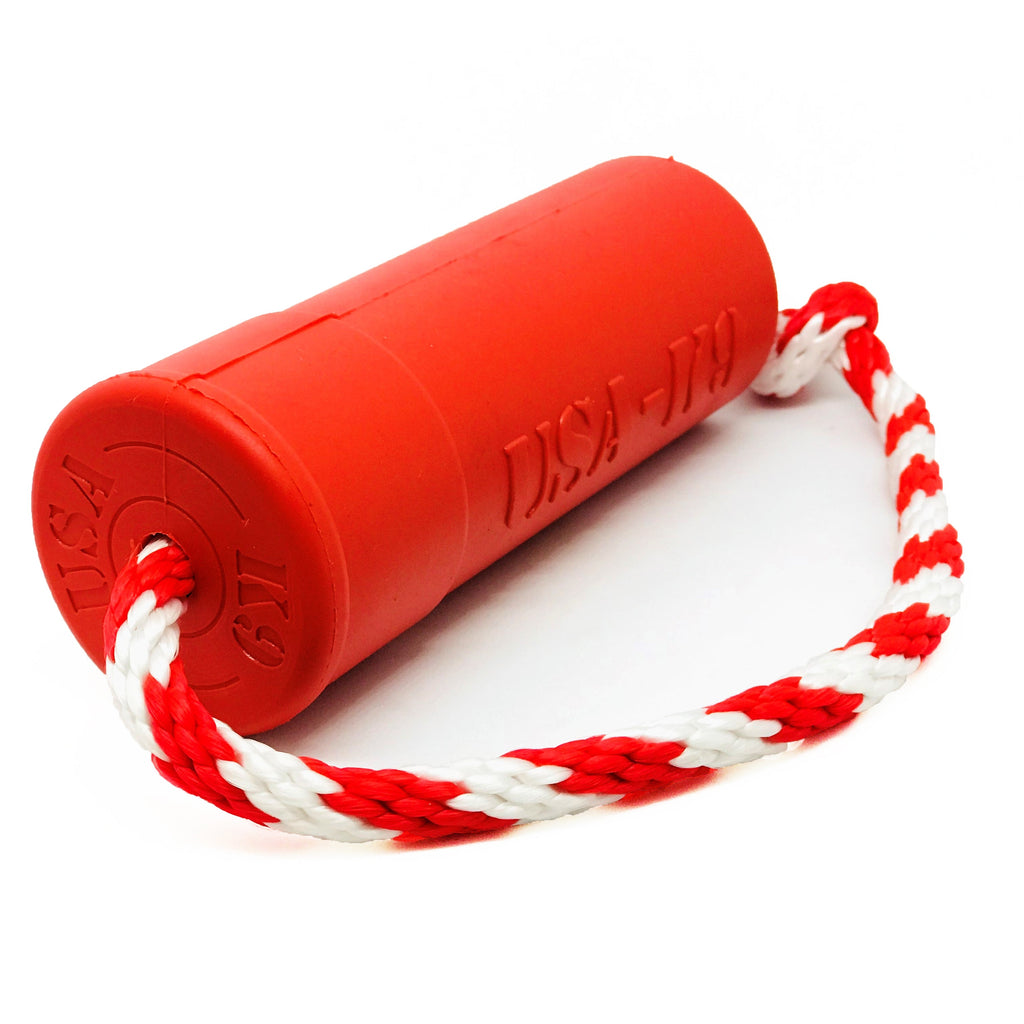 K9 Firecracker Floating Training Dummy Toy - Large Dog - (Reward Chew Toy) - (Rubber) - (Red) - (USA)