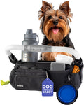 Pet Stroller Organizer Caddy Bag - Dog Cat - (Black, Paw Print)