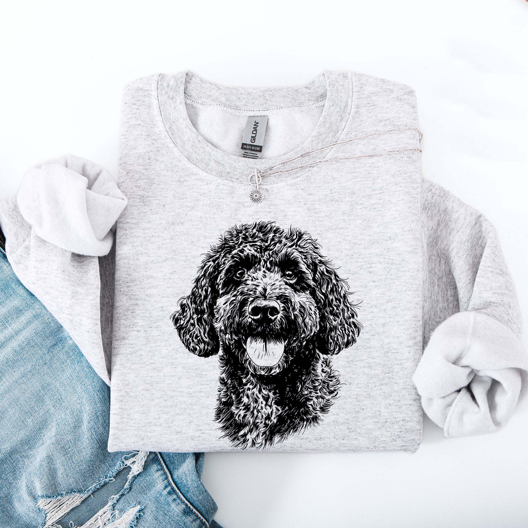 Adorable Portuguese Water Breed Sweatshirt - Unisex - (4 Color Options) - (S-2XL)