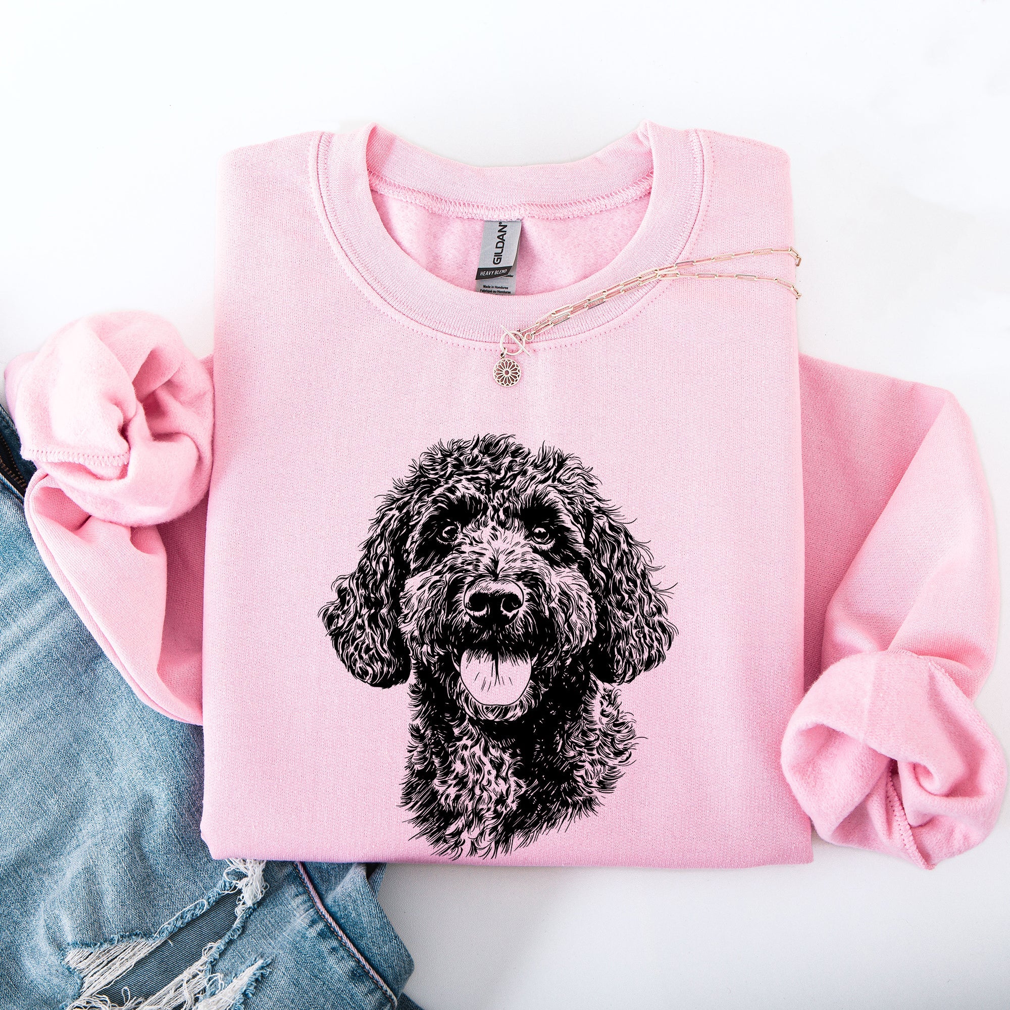 Adorable Portuguese Water Breed Sweatshirt - Unisex - (4 Color Options) - (S-2XL)