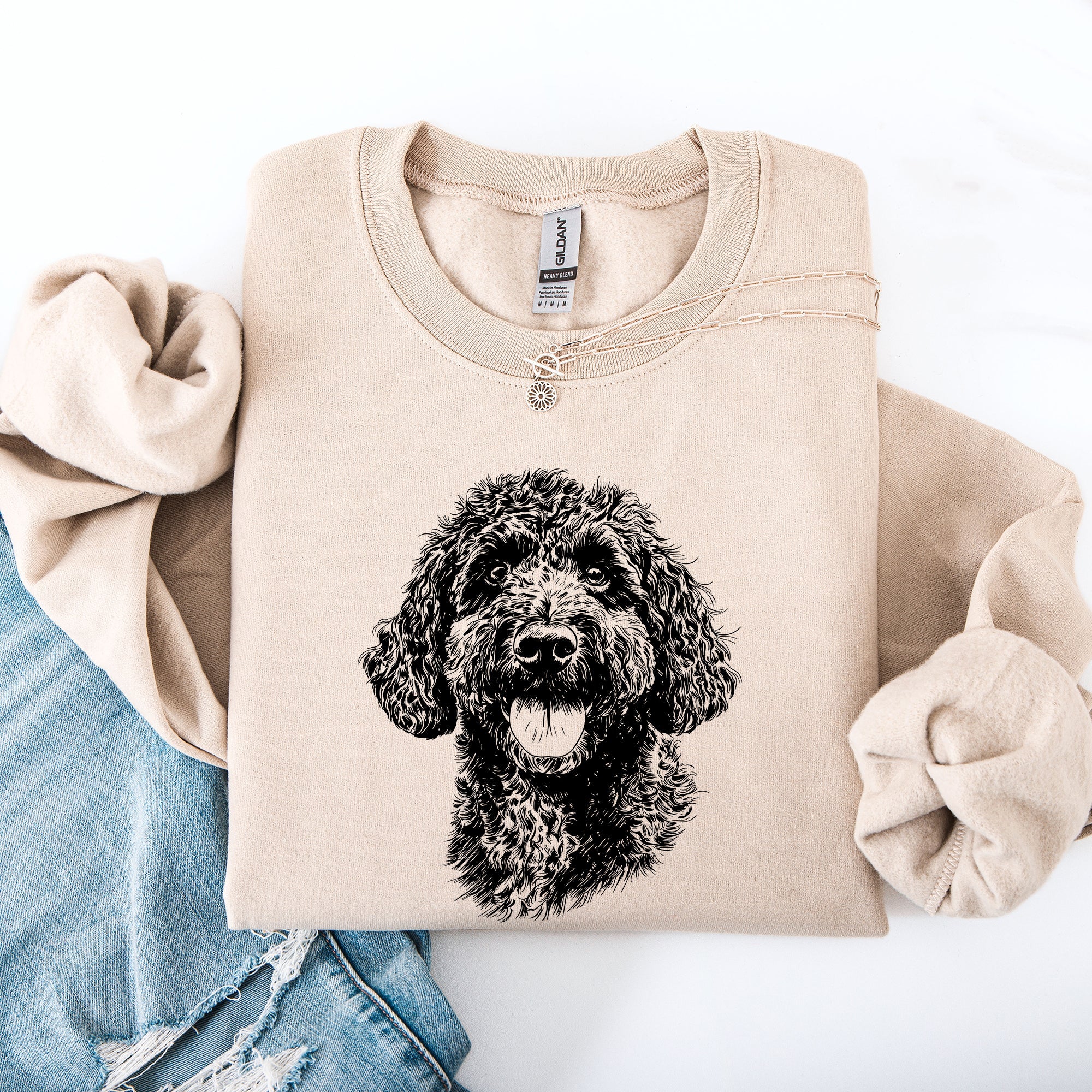 Adorable Portuguese Water Breed Sweatshirt - Unisex - (4 Color Options) - (S-2XL)