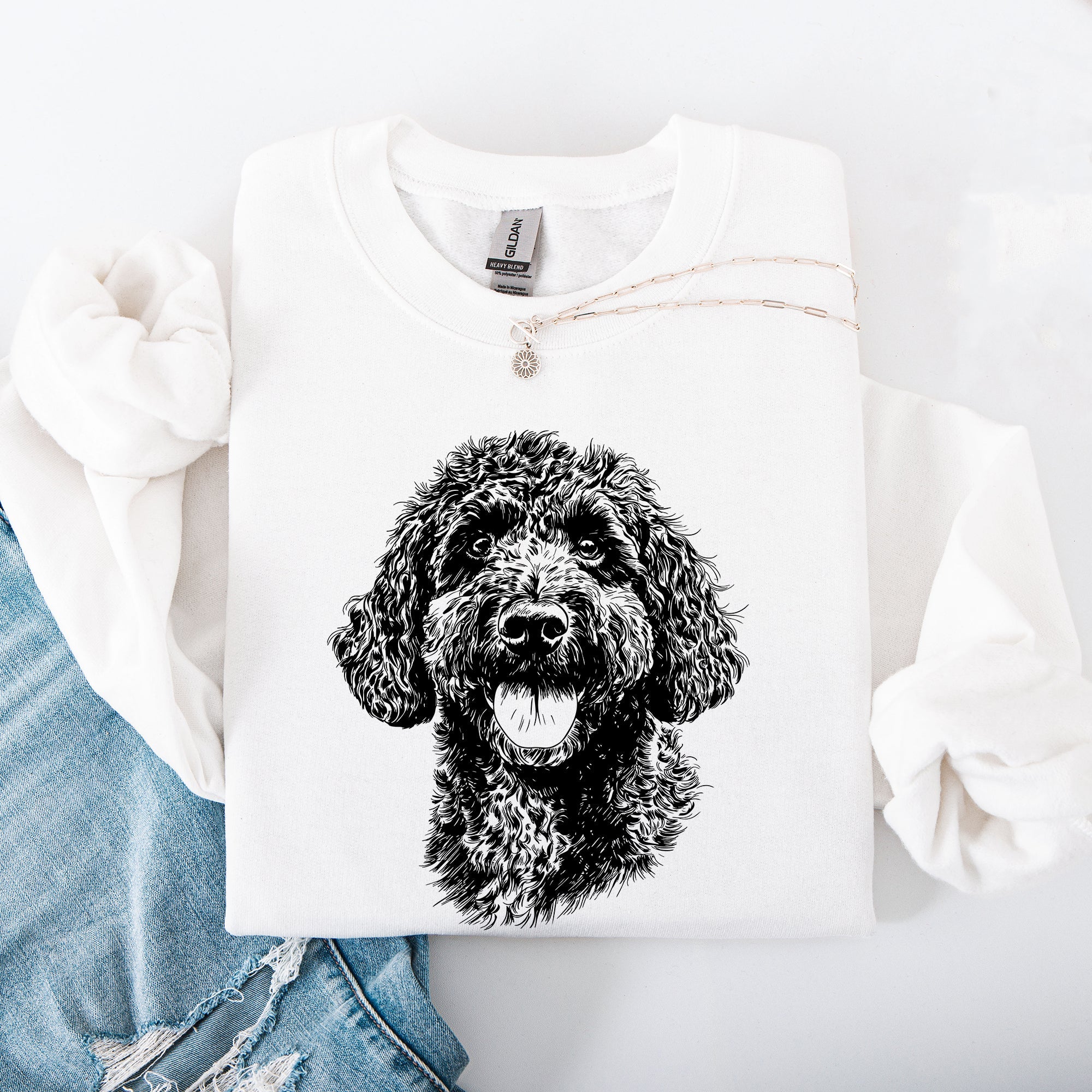 Adorable Portuguese Water Breed Sweatshirt - Unisex - (4 Color Options) - (S-2XL)