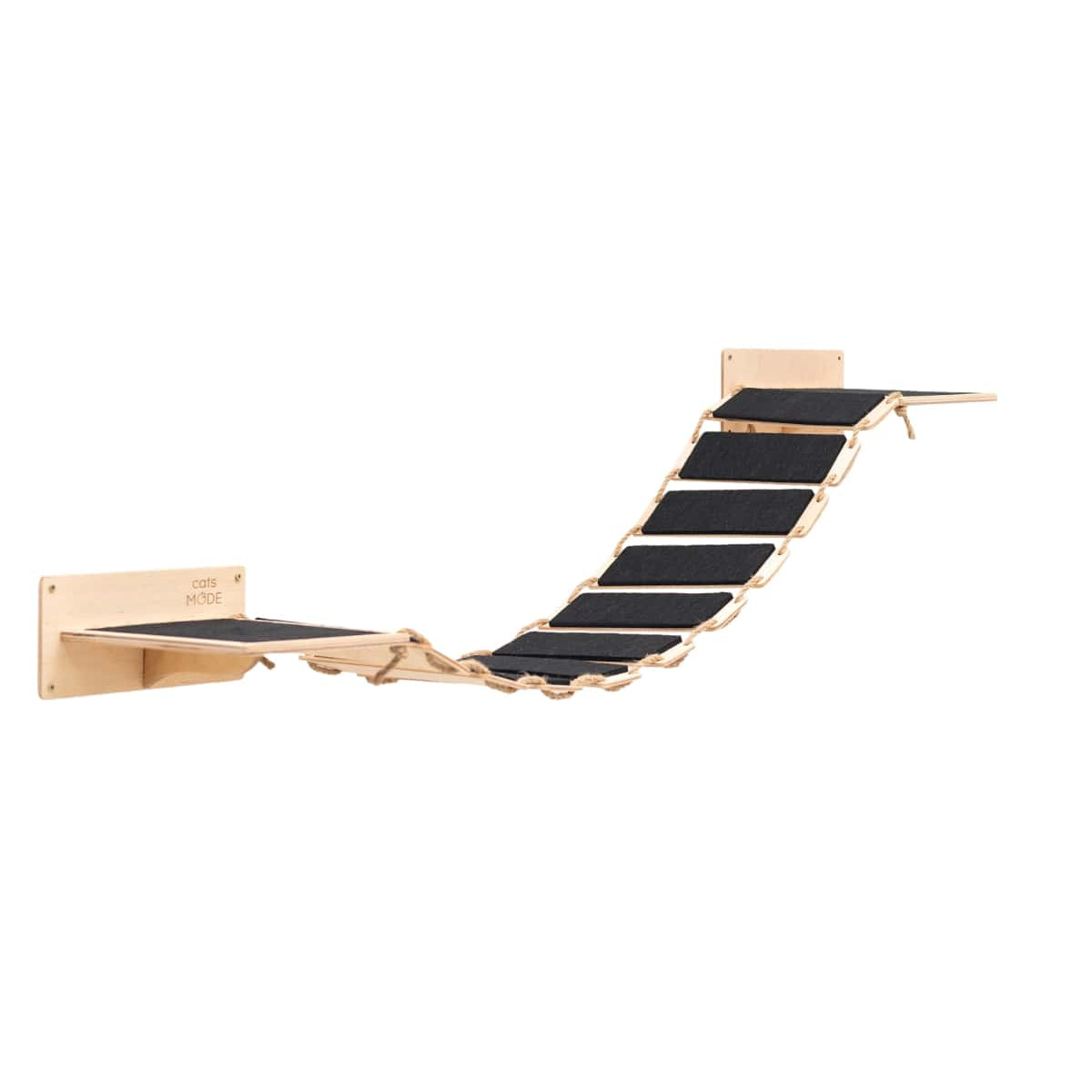 Wall Bridge and Felt Covered Stair   - Cat - (Wall Mounted) - (Wood) - (Beige) - (While Supplies Last)