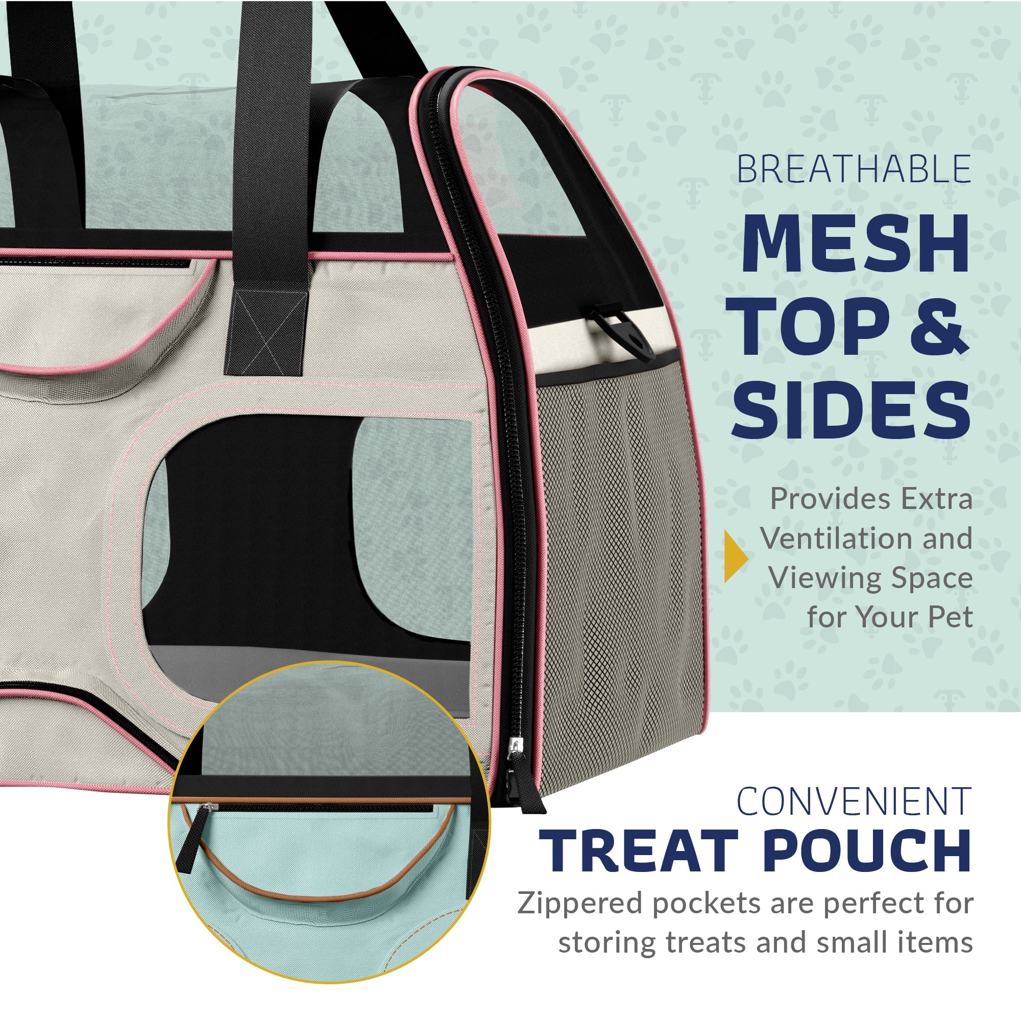 Airline Approved Luxury Pet Carrier with Removable Wheels and Telescopic Handle - Cat Dog - (8 Color Options) - (Katziela)