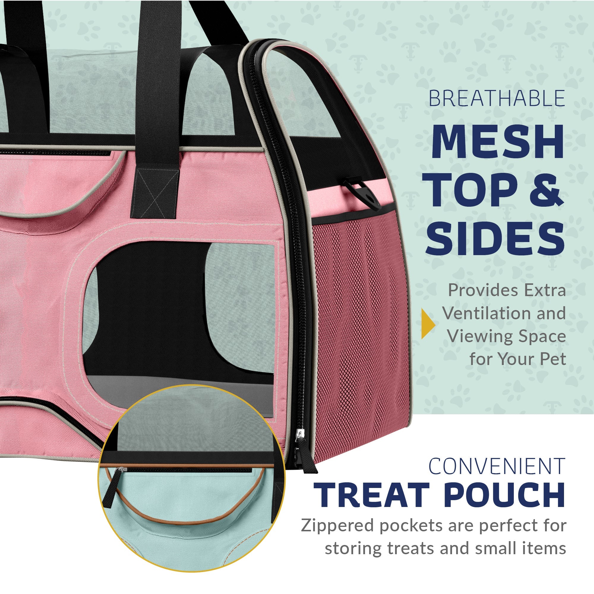 Airline Approved Luxury Pet Carrier with Removable Wheels and Telescopic Handle - Cat Dog - (8 Color Options) - (Katziela)