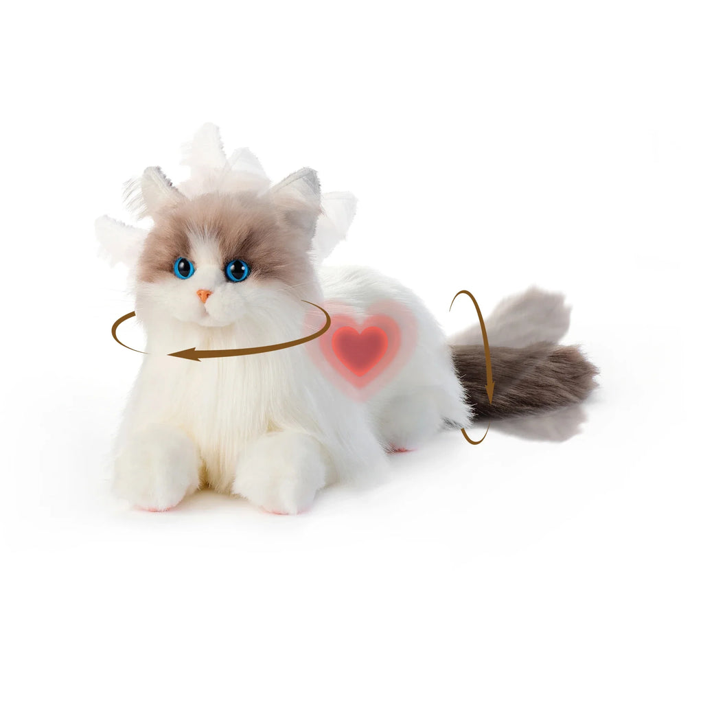 Realistic Robot Cat Companion for Sensory Comfort - Child, Adult - (White)