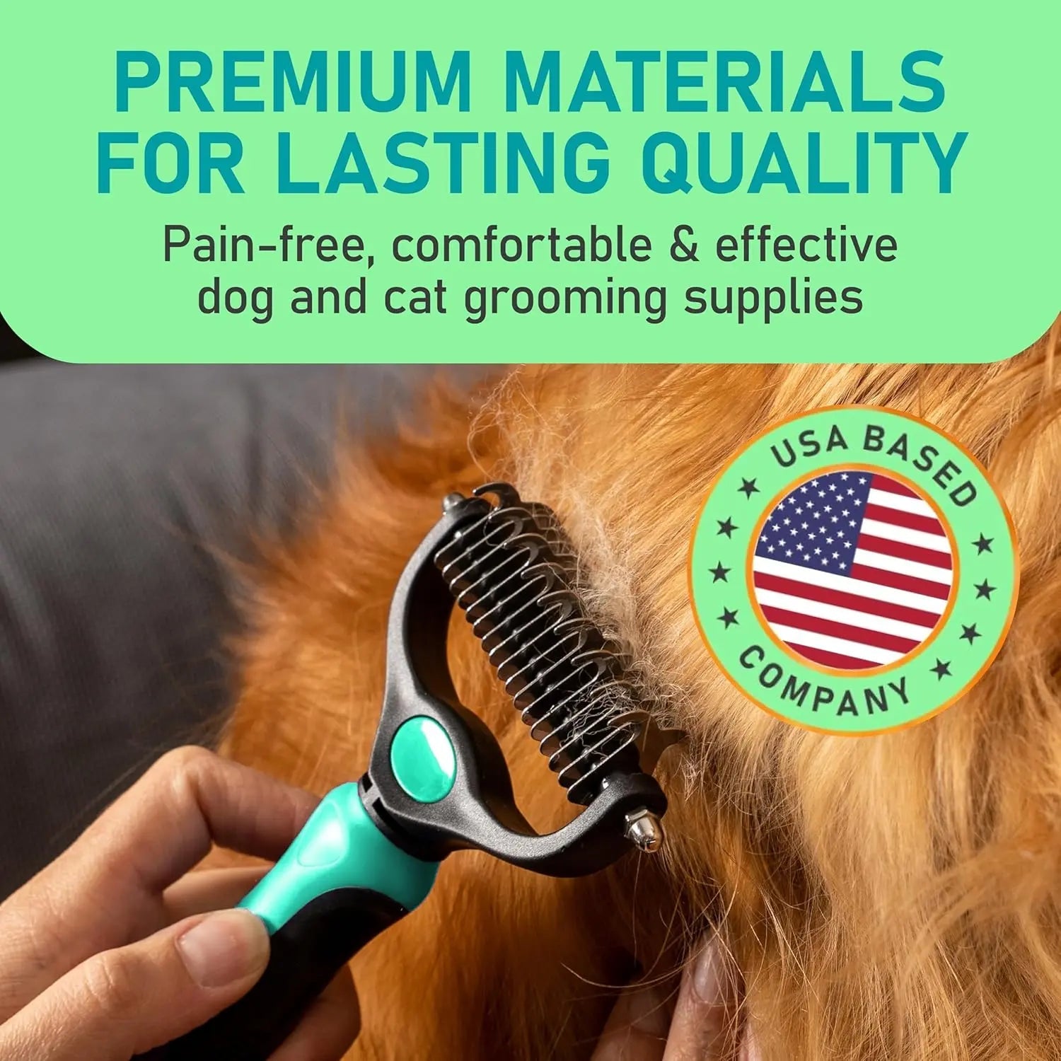 Grooming Rake - Dog Cat  - (Dematting & Deshedding Tool) - (Maxpower Dual-Sided) - (3 Color Options) - (While Supplies Last))