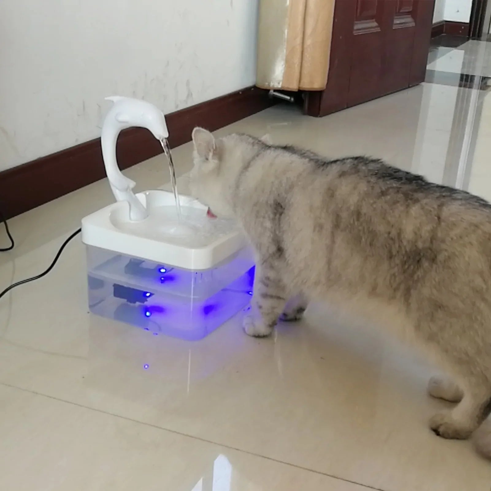 Quiet Pet Water Fountain - Dog Cat - (2L) - (10 Options)