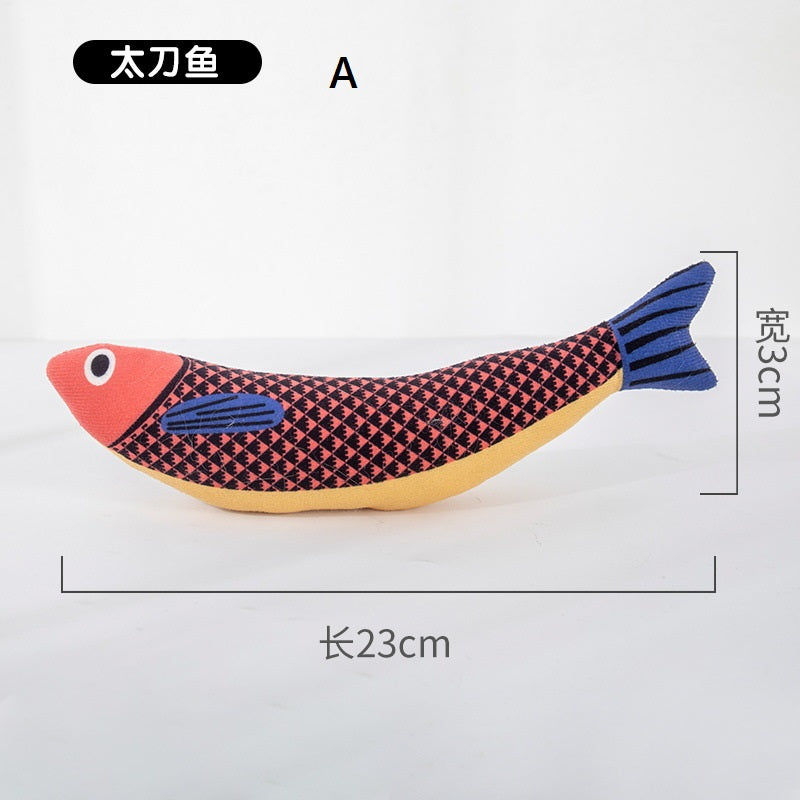 Catnip Fish Plush Toy with Bell - Cat - (5 Style Options) - (While Supplies Last)