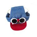 Red Rim Blue Denim Costume Cap - (Sm & Med) - Dog Cat - (While Supplies Last)