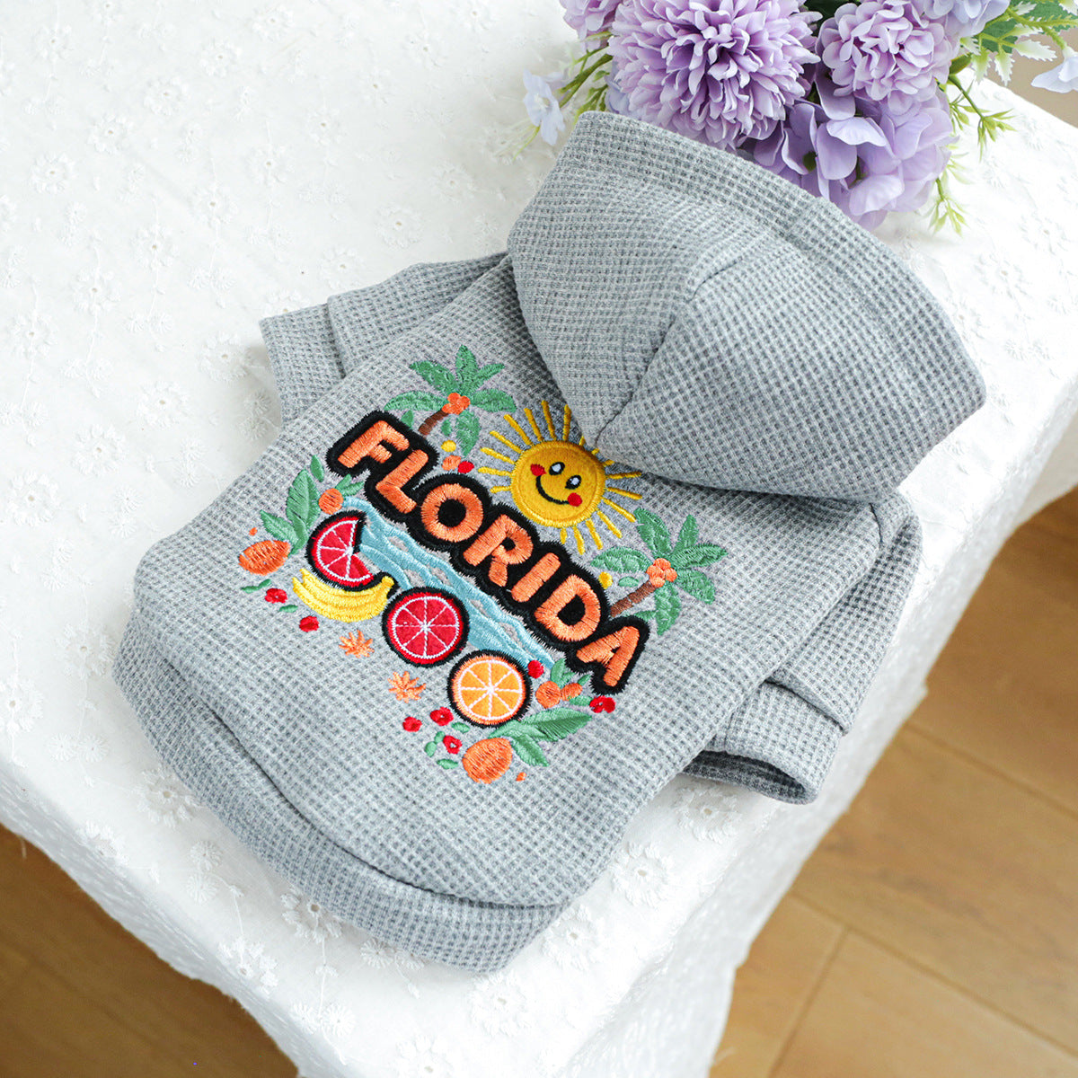 Florida Sunshine Hoodie - Dog (XS-XL) - (Grey) - (While Supplies Last)