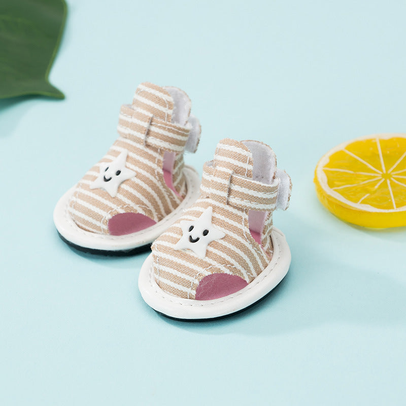 Striped Anti-Slip Adjustable Sandals - Dog (3 Color Options)  - (1#-5#)