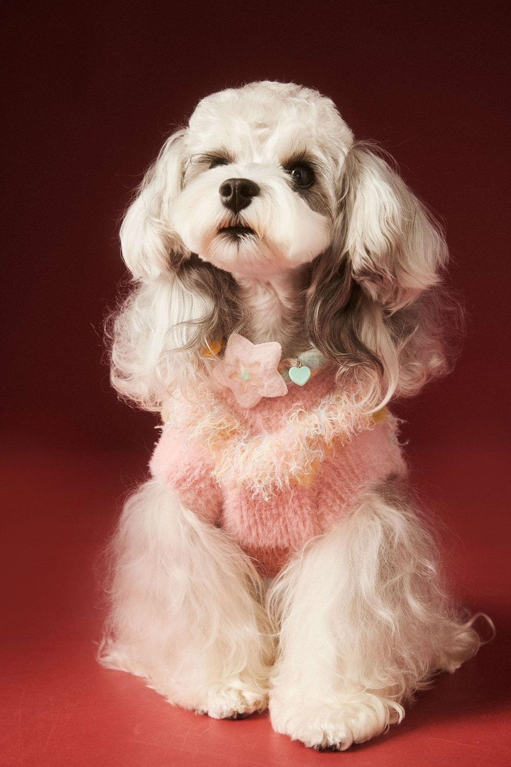 Cozy Heart Sweater - Dog - (Pink) - (While Supplies Last)