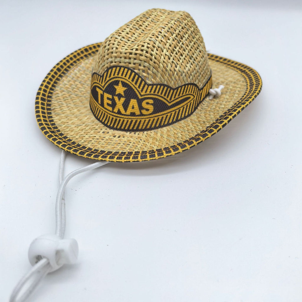 Cowboy Straw Hat - (3 Color Options)  - Dog Cat - (While Supplies Last)